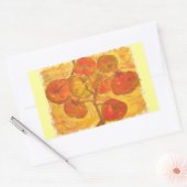 tomatencluster-waterverf rechthoekige sticker (Envelop)
