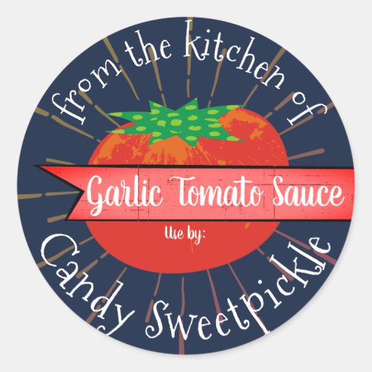 Tomatenconservenlabel uit de keuken van sticker (Voorkant)