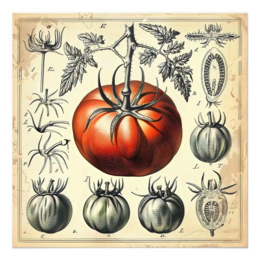 Tomatendiagram  foto afdruk (Voorkant)