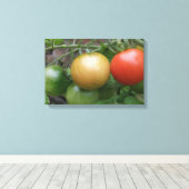 Tomatendruk op Canvas met Stoplicht Afdruk (Insitu (Houten vloer))