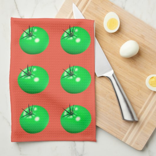 Tomatengebakken groene tomaten schattig zomerse si theedoek (Quarter Fold)