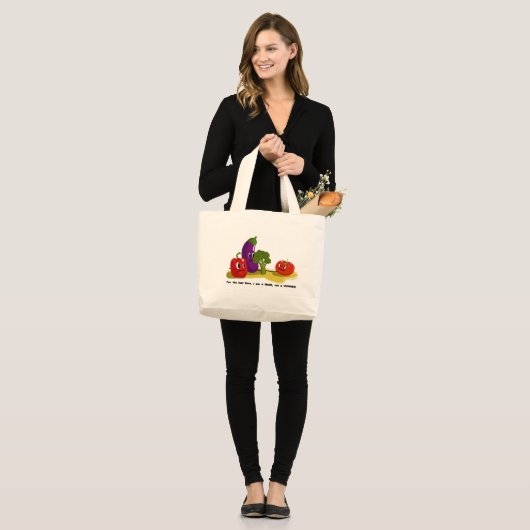 Tomatenhumor Grote Tote Bag (Voorkant (model))