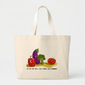 Tomatenhumor Grote Tote Bag (Voorkant)