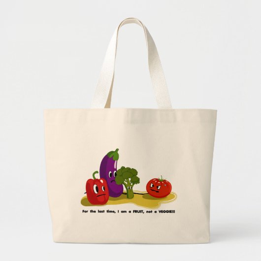 Tomatenhumor Grote Tote Bag (Voorkant)