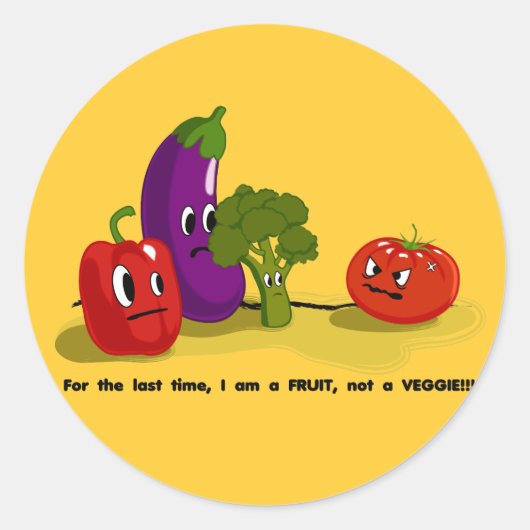 Tomatenhumor Ronde Sticker (Voorkant)