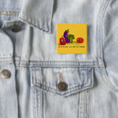 Tomatenhumor Vierkante Button 5,1 Cm (In situ)