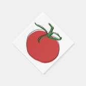 Tomatenillustratie door Neal DePinto Servetten (Hoek)