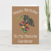 Tomatenillustratie Grappige Tuinieren Quote Verjaa Kaart (Voorkant)