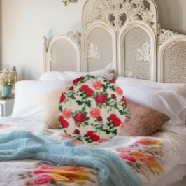 Tomatenmeisje esthetische  plantaardige Roos Rond Kussen