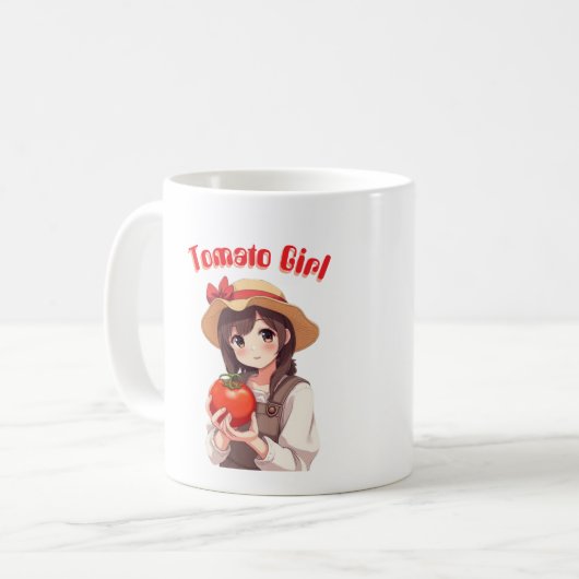 tomatenmeisje koffiemok (Voorkant links)