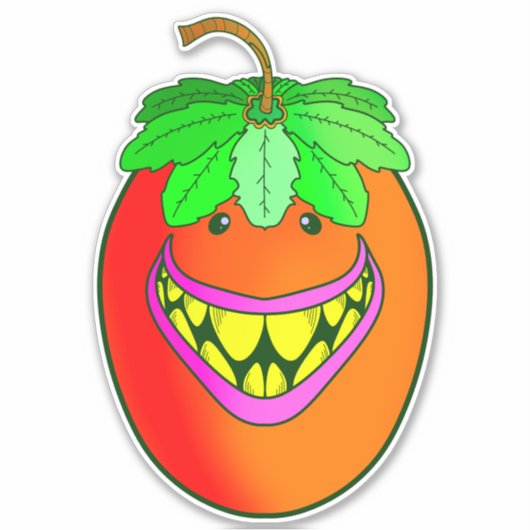 Tomatenmonster Sticker (Voorkant)