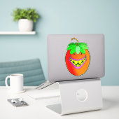 Tomatenmonster Sticker (Laptop op bureau)