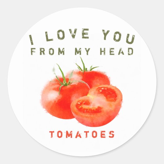  Tomatenontwerp - Rond Ronde Sticker (Voorkant)