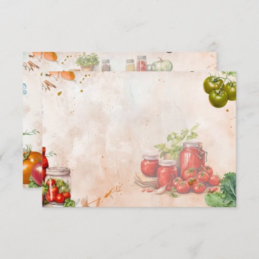 Tomatenpasta Blank Recept Kaart (Voorkant / Achterkant)