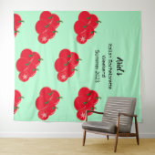 Tomatenpatroon Bachelorette Party Bruiloft Achterg Wandkleed (In Situ (horizontaal))