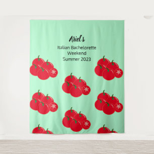 Tomatenpatroon Bachelorette Party Bruiloft Achterg Wandkleed