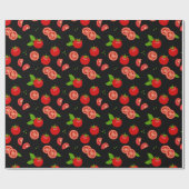Tomatenpatroon Leuke sappige tomaten Cadeaupapier (Vlak)