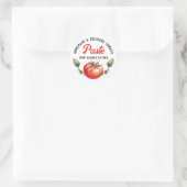 Tomatenpuree Custom Vintage Conserveerlabel Ronde Sticker (Tas)