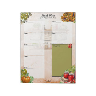 Tomatenpuree Lege Maaltijdplanner Notitieblok