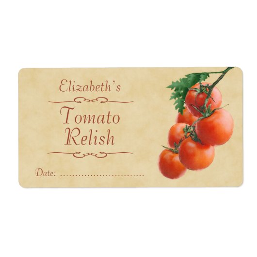 Tomatenpuree of inblikken etiket (Voorkant)