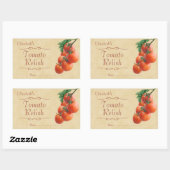 Tomatenpuree of inblikken rechthoekige sticker (Vel)