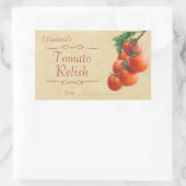 Tomatenpuree of inblikken rechthoekige sticker (Tas)