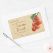 Tomatenpuree of inblikken rechthoekige sticker (Envelop)