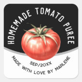 Tomatenpuree sticker met rode tomaat (Voorkant)