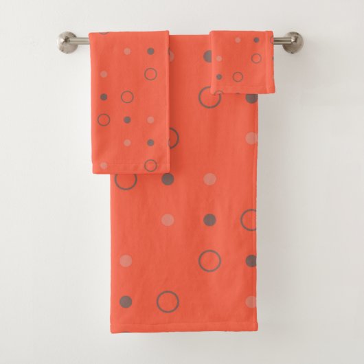 tomatenrode en bruine stippen bad handdoek (Insitu)