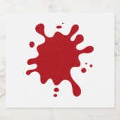 Tomatenrode inksplash dranklabel – Aanpasbaar Likeurfles Etiket (Enkel label)