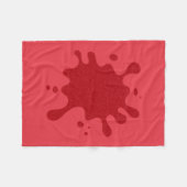 Tomatenrood Drip Fleece Deken (Voorkant (Horizontaal))