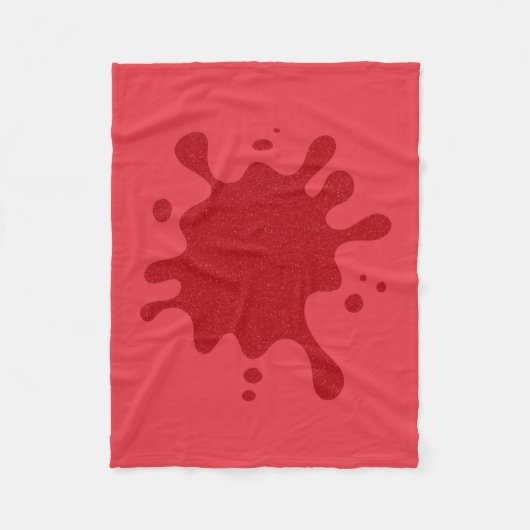 Tomatenrood Drip Fleece Deken (Voorkant)