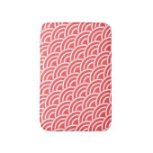 Tomatenrood en witte deco badmat (Voorkant Verticaal)