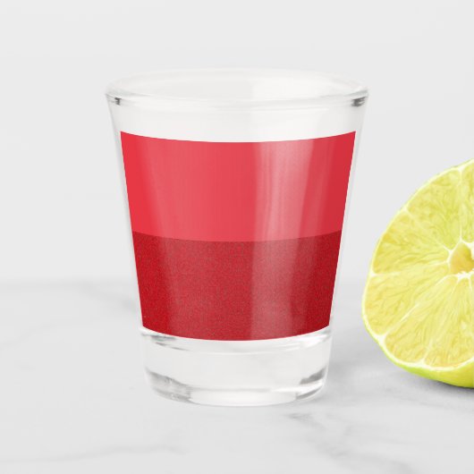 Tomatenrood Half-&-Half Shot Glas – (Voorkant)