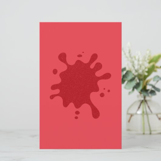  tomatenrood splat papier blad (Staand voorkant)