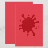 tomatenrood splat papier blad (Voorkant / Achterkant)