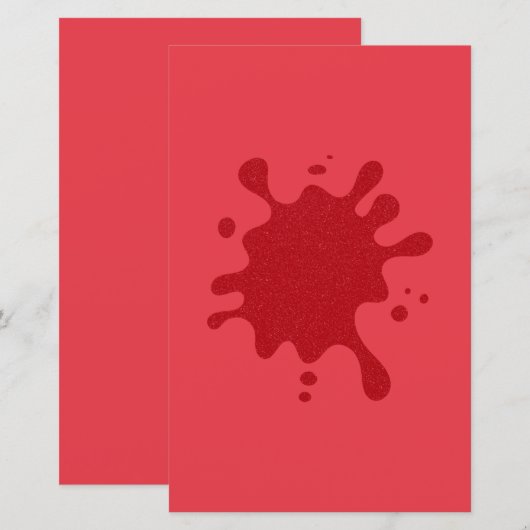  tomatenrood splat papier blad (Voorkant / Achterkant)