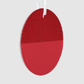 Tomatenrood split-finish acryl Ornament (op maat) (voorkant)