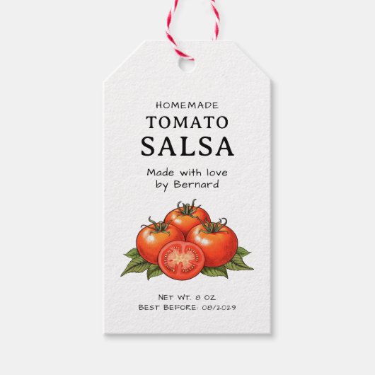 Tomatensalsa etiket cadeaulabel (Voorkant)