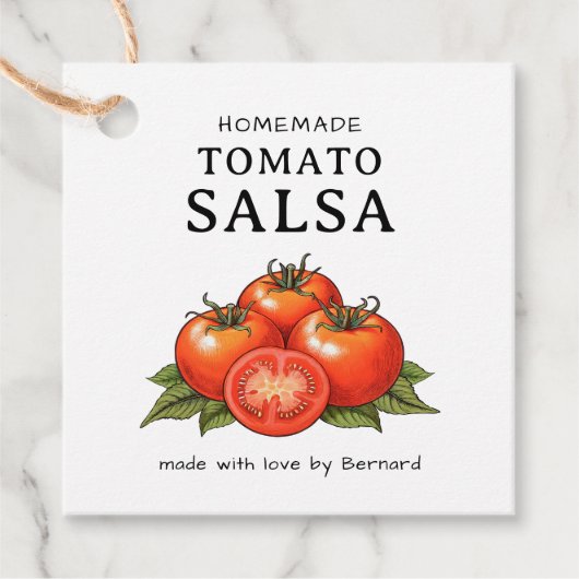 Tomatensalsa-label Bedankjes Labels (Voorkant)