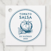 Tomatensalsa op maat gemaakte kleuren bedankjes labels (Voorkant)