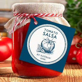 Tomatensalsa op maat gemaakte kleuren bedankjes labels