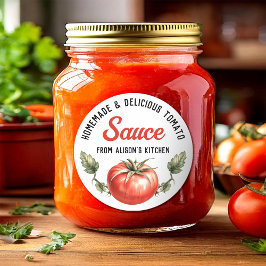 Tomatensap aangepaste stijl inblikken ronde sticker