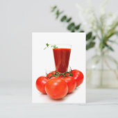Tomatensap en verse tomaten briefkaart (Staand voorkant)