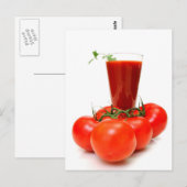 Tomatensap en verse tomaten briefkaart (Voorkant / Achterkant)