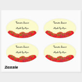 Tomatensaus Custom inblikken etiketten (Vel)