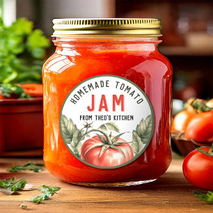 Tomatensaus in vintage stijl met eigen label