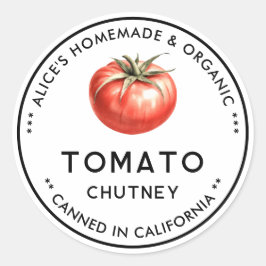 Tomatensaus inmaak etiket