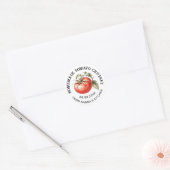 Tomatensaus label met waterverf tomaat (Envelop)