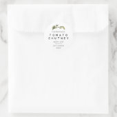 Tomatensaus label met waterverf tomaatblad (Tas)